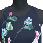 Ralph Lauren Lauren Navy Blue Floral Print A-Line Jersey Dress Women's Size 8 Photo 1