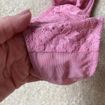 Victoria's Secret  Pink Lace Bra Balconette Women's Size 34C Shimmer Unlined Photo 3