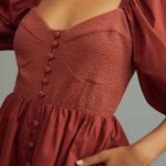 Maeve ANTHROPOLOGIE NEW Puff-Sleeved Sweetheart Mini dress Photo 2