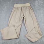 kiss & cry  Linen Blend Pants Beige Crochet Elastic Waist Size L Large Photo 8