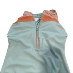 Lands' End  Blue 1/2 Zip Front Athletic Cross Back One Piece Swimsuit Size 12 Photo 9