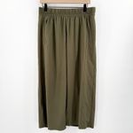 T by Talbots Pants Women's Size Medium Lightweight Stretch Wide Leg Crop Green Photo 2