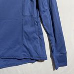 Spyder Active Top Womens Medium Blue Nylon Stretch Side Zip Long Sleeve Pullover Photo 1