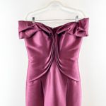 Terani Couture  Off The Shoulder Maxi Long Mermaid Gown Dress Wine 10 Photo 5