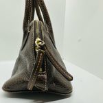 Dooney & Bourke Vintage Chocolate Brown Dome Zipper Closure Satchel Size Small Photo 3