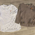 Tennessee volunteers gameday wear women’s xl Quilted Brown White eyelet Tops Photo 0