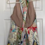 Liv Foster Printed Jacquard Gown in Gold Multi Multiple Size 6 Photo 11