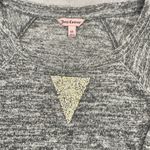 Juicy Couture women’s heather gray soft sweater sparkly rhinestone detail XS Photo 7