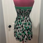 Forever 21  Strapless baby doll top with Green and Black Dots y2k M Photo 4