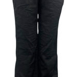 Roxy Y2K Oceanside Black Linen Flare Leg Pants Women Medium Beachy Boho Summer Photo 0