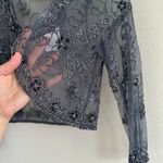 Pisarro Nights Beaded Bolero Shrug Evening Jacket Size 4 Gray Mother of Bride Photo 10