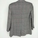 Emerson Fry Lee Blazer Jacket Houndstooth Plaid Linen Size 14 Black White Photo 13