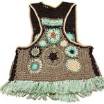 Free People New! Desert Rose Crochet Vest Festival Boho Hippie NWOT Size XS Photo 2