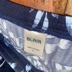 Blair  Navy Blue Floral Pull-On Midi Skirt Women's Size Large Photo 3