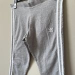 Adidas  Women's Medium Classic 3 Stripes Gray Gym Jogging Tight Leggings CY4761 Photo 8