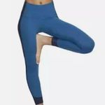 Nike NWT  Women's Yoga High-Waist 7/8 Ribbed Panels Leggings Blue SZ-2X Photo 0