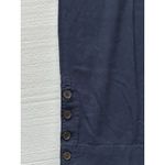 Caribbean Joe  Blue Elastic Waist Blue Linen Blend Casual Cropped‎ Capri Pant XL Photo 1