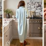 Frank & Eileen Rory Maxi Shirtdress Classic Blue Tattered Wash 100% Cotton Small Photo 5