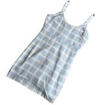 Forever 21  Plaid Mini Dress‎ Size M Blue White Striped Sleeveless Coquette Photo 1