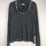 Free People Beach Cowl Neck Long Sleeve Pullover Two Body Grey Cocoon Photo 6