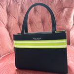 Kate Spade  Black Tote with Green Stripes Photo 1