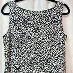 Papell Boutique Leopard Print Sleeveless Shift Dress Size 14P Photo 11