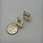 Diamonique x Lisa Freede Brass Multicolor Cubic Zirconia Huggie Earrings Gold Photo 3