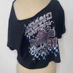 Arizona Jeans Arizona Juniors Graphic Tee Oversized Cropped Race Car Grand National Photo 0