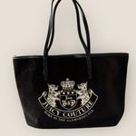 Juicy Couture | Vintage Suede Tote Bag | Black/Brown with Gold Interior Photo 7