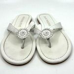 Jack Rogers Rowan White Leather Thing Sandals Women's 7 US Photo 3