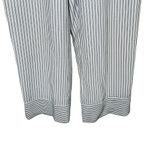 Jenni Kayne  size 8 blue white striped wide leg crop pants Photo 2