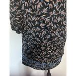 THML Dress Sz M Western Feather Open Shoulders Knee Length Embroidered Hem Strap Photo 3