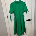 Sharagano Vibrant Green Midi Dress with Tie Sleeves size 6 Photo 7