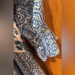 House of Harlow 1960 Boho Blue Floral Fringe Tiered Babydoll Mini Dress Small Photo 6