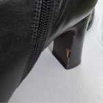 Ann Taylor Black Leather Ankle Booties Side Zip Heel Boots 7.5 Photo 5
