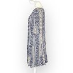 Loft  Mini Dress Women's XL Multicolor Swing Tiered Half Sleeve Split V-Neck Photo 2