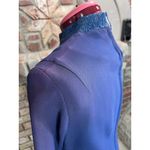 dress high neck long sleeve beaded blue knee length blue Size M Photo 5