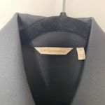 Soft Surroundings  Black Mattea Faux Leather Cuff Tunic Button-down Shirt Medium Photo 6