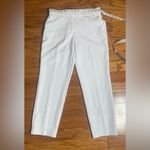 Investments - Women's White Straight Leg Pants Size 6p Photo 4