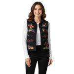 Dress Barn Vintage Black Harvest Whimsical Vest Size Large Photo 1