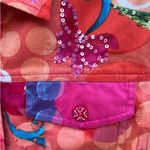 Choices Jacket Vibrant Colorful Floral Sequin Bead Embellished Size Petite Large Pink Photo 2