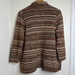 Alfred Dunner Open Front Sweater Cardigan Neutral Tone Women’s Sz Large Metallic Brown Photo 3