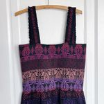 Anthropologie Cecilia Prado • Peregrine Abstract Midi Dress tiered black purple Photo 10