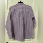 Gap  Purple White Blue Striped Shirt Sz L Photo 3
