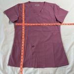 4Flex Women's Scrubs Small Top Lavender Purple V Photo 4
