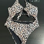 Zaful Animal Print Cutout Swimsuit Photo 0