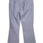 ZARA  Checkered High Rise Straight Leg Stretch Ankle Dress Pants L Purple White Photo 3