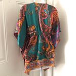 Hale Bob Beautiful multi-coloured silk boho bubu mumu butterfly y2k vibes top blouse bohemian hippie indie fairycore vibe Photo 1