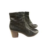 Frye  Stella Zip Short Ankle Heeled Black Leather Booties Sz 10 Photo 1