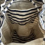 Baggu Navy and White Striped Drawstring Backpack Photo 4